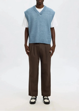 Load image into Gallery viewer, SLHRAI SL KNIT V-NECK RELAXED WAISTCOAT | BLUE MIRAGE MELANGEE SELECTED