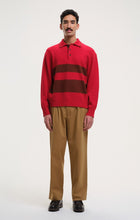 Load image into Gallery viewer, YOUR HOUSE STRIPED POLO KNIT | RED