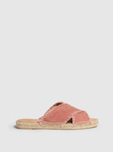 Charger l&#39;image dans la galerie, flat dark pink espadrille made in cotton canvas from Castaner