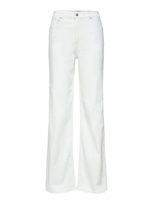 White wide denim jeans from Selected