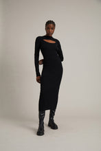 Load image into Gallery viewer, ABBAT KNIT DRESS BLACK MUNTHE