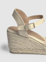 Charger l&#39;image dans la galerie, Wedge espadrille made of cotton canvas. design with crossed straps from Castaner