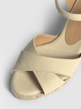 Charger l&#39;image dans la galerie, Wedge espadrille made of cotton canvas. design with crossed straps from Castaner