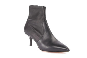 HELOISE LEATHER+STRETCH  BLACK