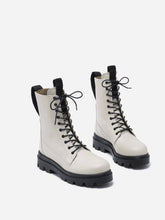 Load image into Gallery viewer, FLATTERED LOVI LEATHER BOOTS | CREAM