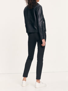 TAUTOU LEATHER JACKET | BLACK FROM SAMSOE