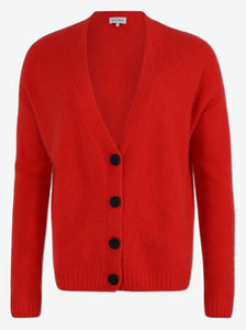 ANDREA SOLID CARDIGAN | FLAME SCARLET SIX AMES