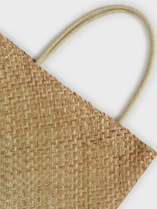 Bag from Object Collectors Item Braided paper straw Fabric lining  Double straps