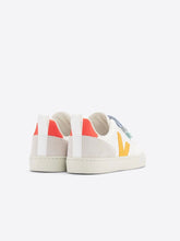 Load image into Gallery viewer, VEJA KIDS SMALL V-10 VELCRO CHROMOFREE LEATHER | MULTICO OURO