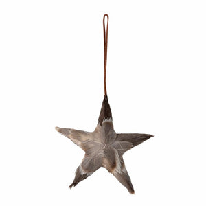 BLOOMINGVILLE STAR CHRISTMAS ISOLA ORNAMENT | BROWN FEATHER