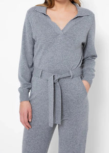 GIANNA KNITTED JUMPSUIT | MARLED GREY