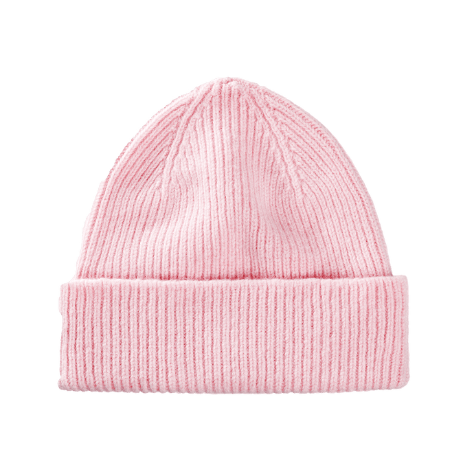 le bonnet en laine rose pale