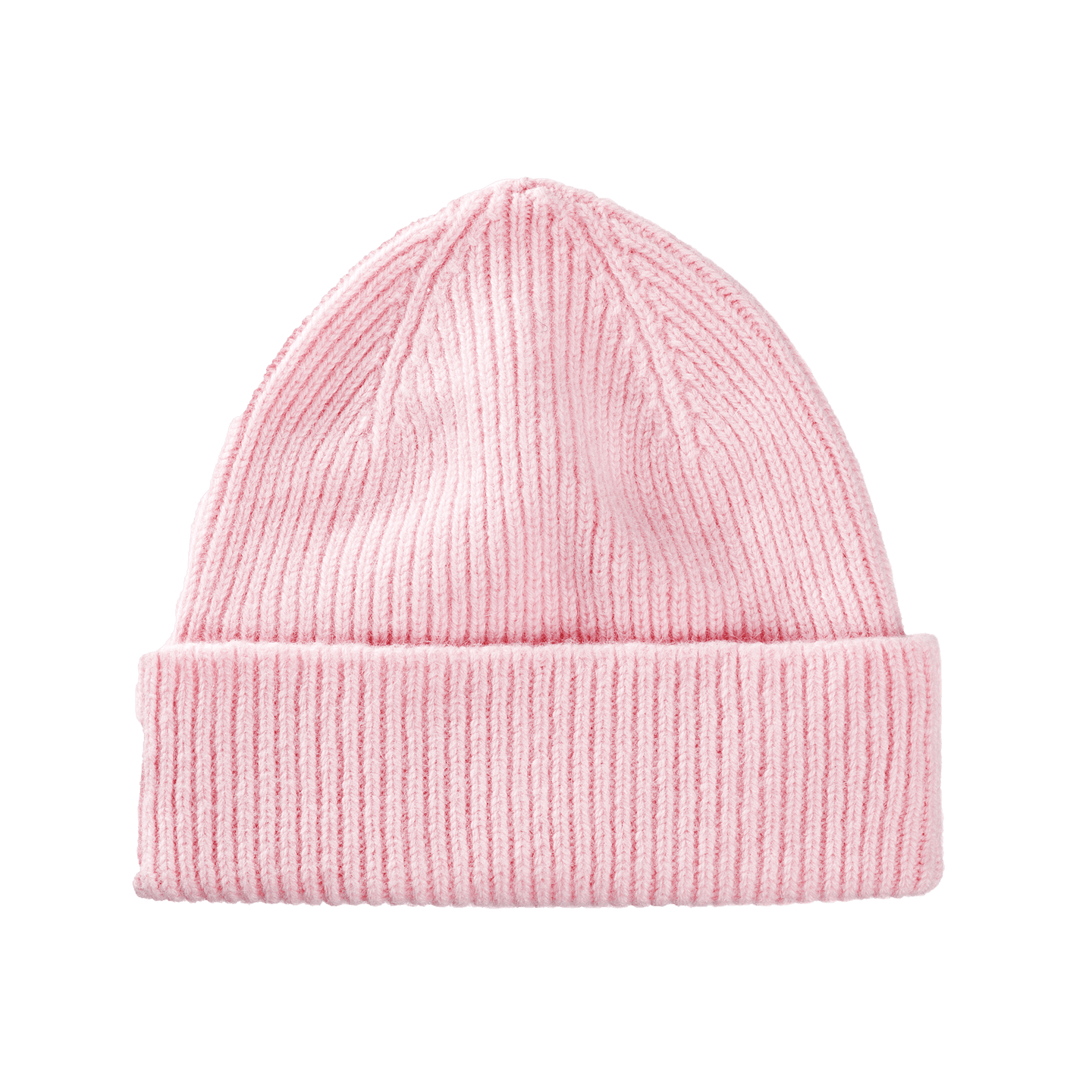 le bonnet en laine rose pale