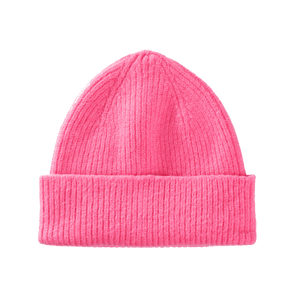 le bonnet rose vif en laine