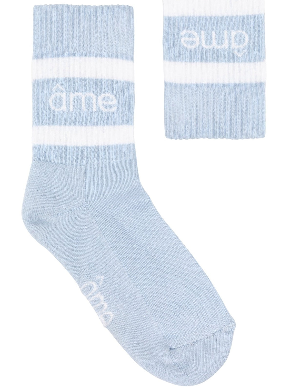 DIEGO SOCKS WITH CONTRASTING LINES | LIGHT BLUE FROM ÂME ANTWERP