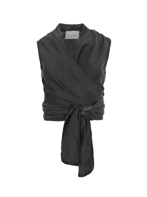 SLEEVELESS TOP | WASHED BLACK BY COSSAC