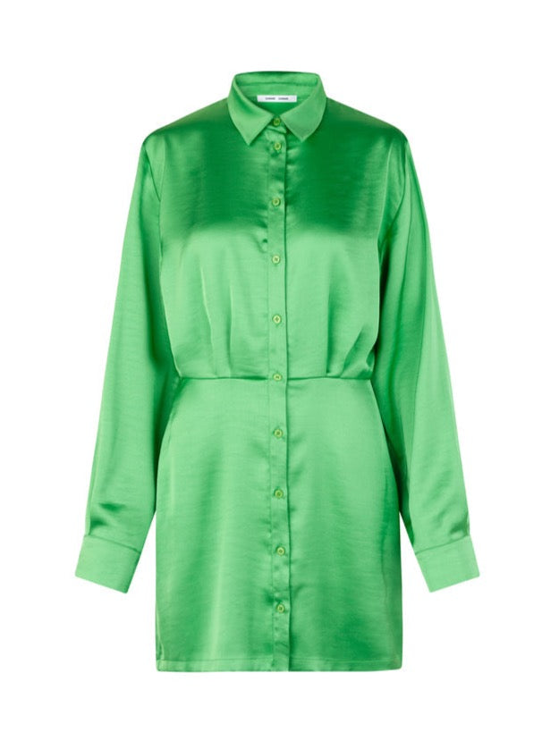 LIZA SHIRT DRESS | VIBRANT GREEN Mellow Concept LIZA SHIRT DRESS | VIBRANT GREEN Mellow Concept