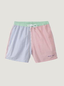 SWIMSHORT MAILLOT FRENCH TOUCH | BLUE PINK GREEN MAISON LABICHE 