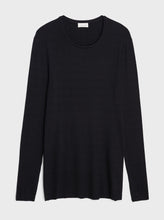 Load image into Gallery viewer, RIBBED LONG SLEEVE T-SHIRT BLACK BY MALENE BIRGER 