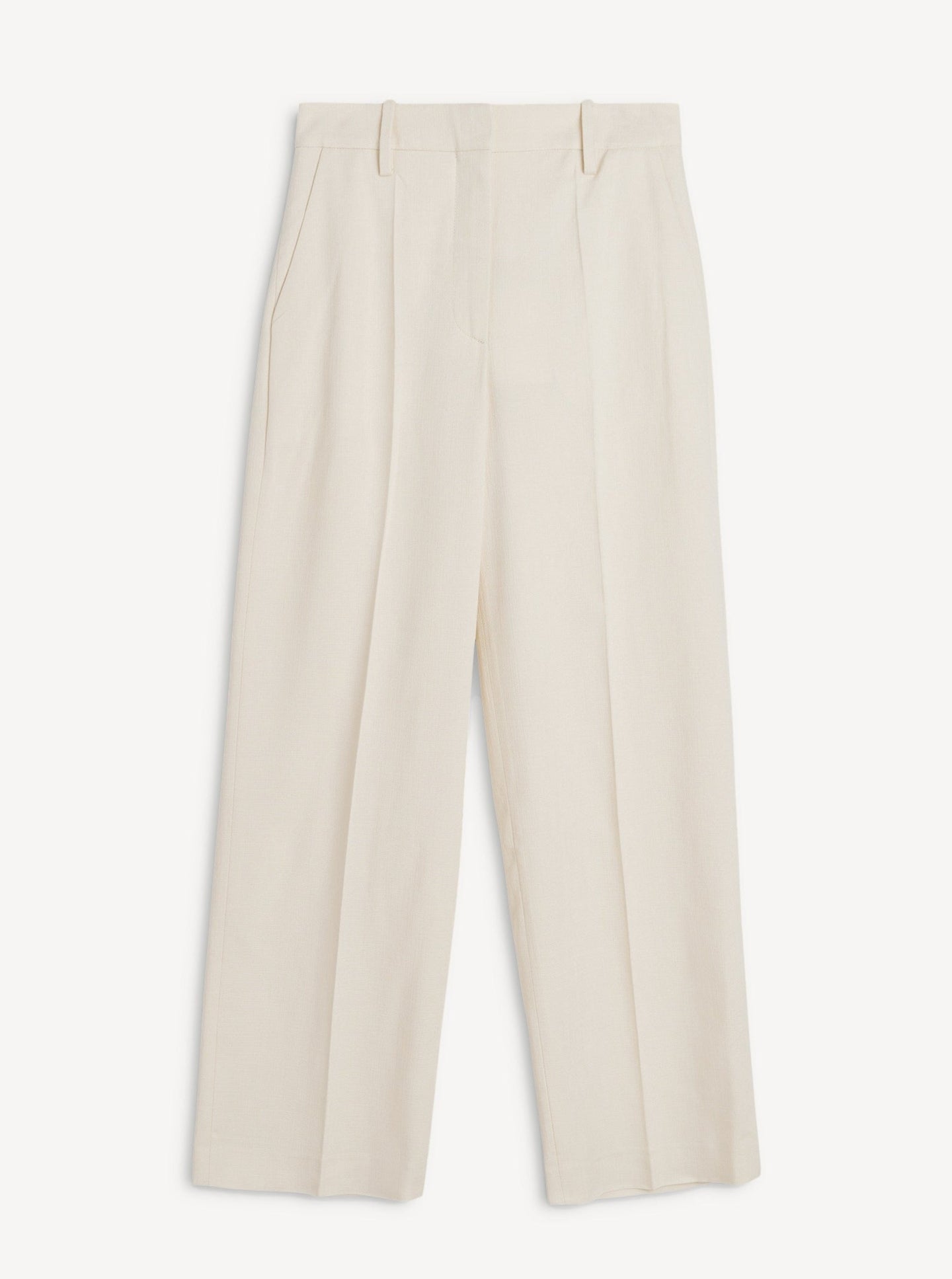 White High Waisted Wide Leg Trousers . Trousers | High waisted wide leg  pants, High waisted pants outfit, Wide leg trousers