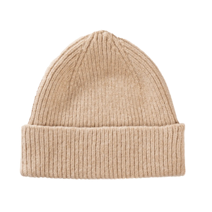 le bonnet en laine sable