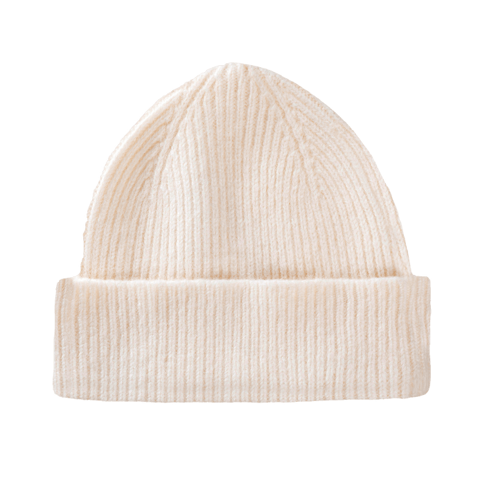 le bonnet en laine blanc