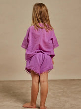 Load image into Gallery viewer, MILA lightweight shirt in purple from the Love Stories Mini collection.
