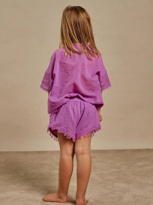 MILA lightweight shirt in purple from the Love Stories Mini collection.