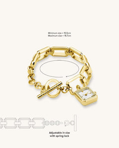 THE OCTAGON CHARM CHAIN |  WHITE GOLD