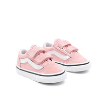 Load image into Gallery viewer, TODDLER OLD SKOOL VELCRO SHOES | POWDER PINK/ TRUE WHITE VANS