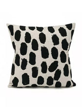 Load image into Gallery viewer, Cushion cover with Fine Little Day&#39;s pattern DOTS on a wonderfully heavy weight linen canvas.