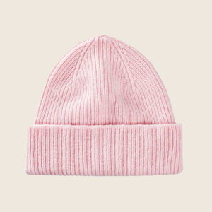 le bonnet rose pale en laine pour enfant