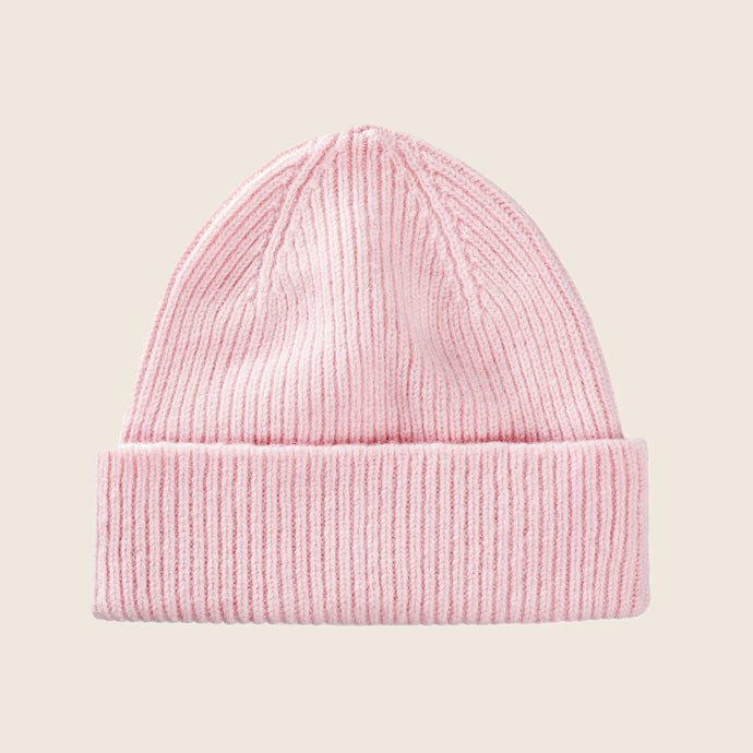 le bonnet rose pale en laine pour enfant