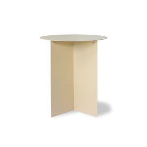 METAL SIDE TABLE ROUND | CREAM