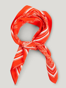 PAISLEY SILK SCARF | CHERRY TOMATO FROM JUST FEMALE